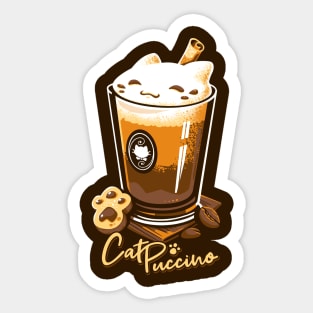 CatPuccino - Kawaii Cat Coffee Sticker